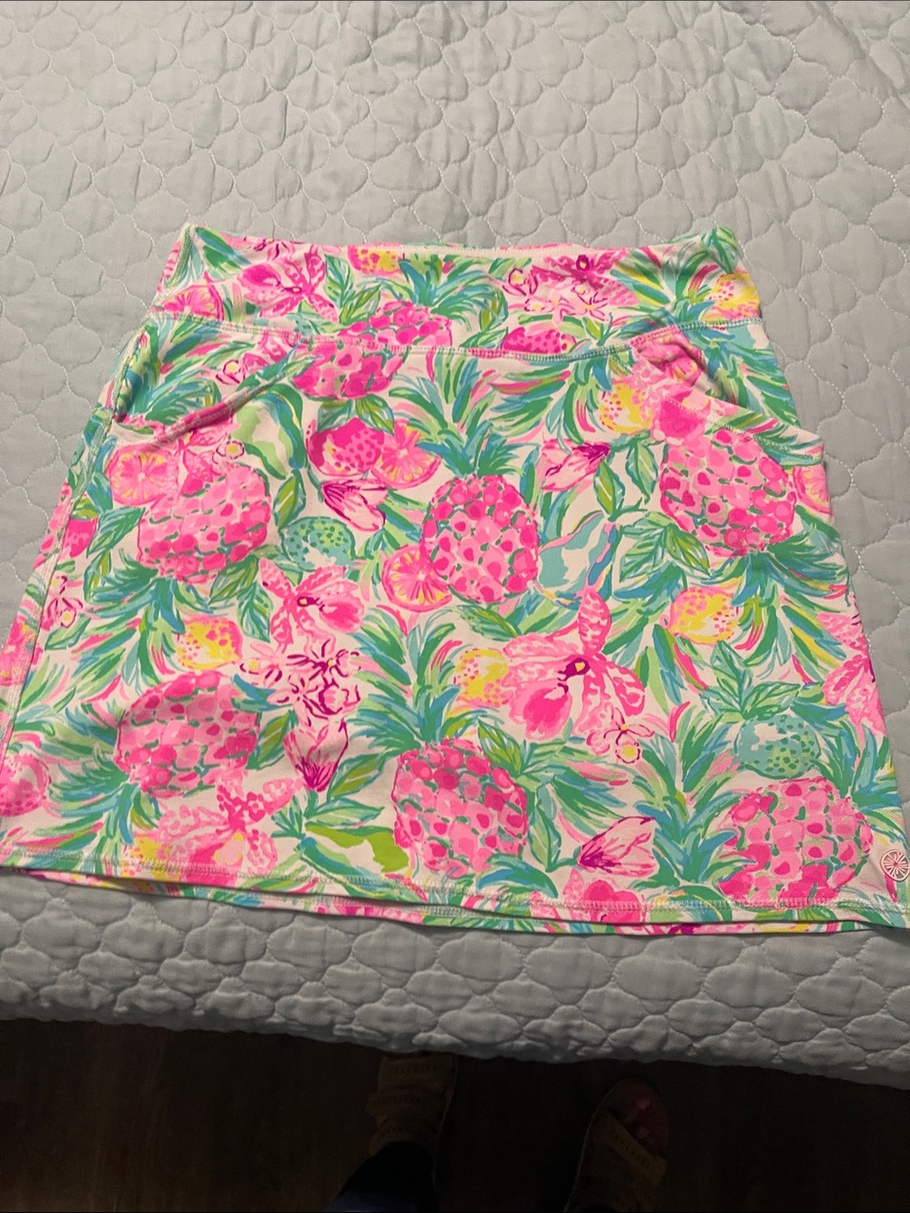 Lilly Pulitzer Pink & Green Pineapple-Print Skort